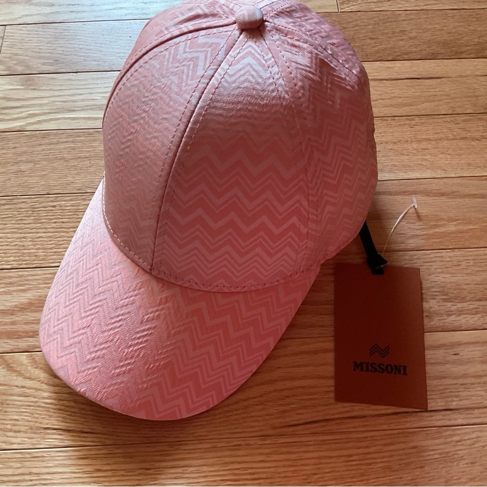 New - Missoni baseball cap pink chevron